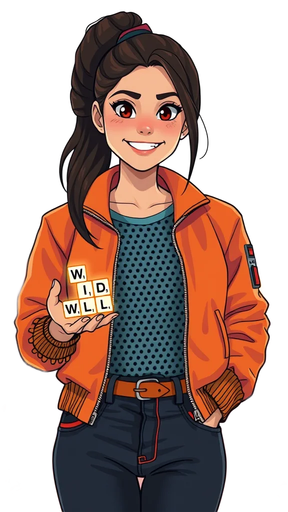 A Reading Detective mentor character holding word tiles